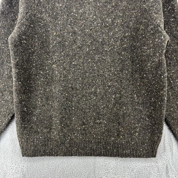 Brooks Brothers Red Fleece Sweater Mens L Green Wool Blend Shawl Collar 1/4 Zip - Picture 8 of 12